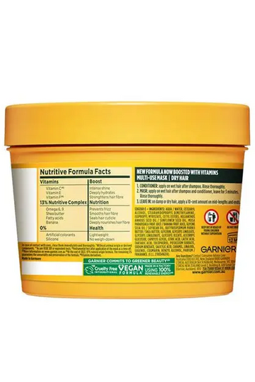 Garnier Fructis Hair Food Nourishing Banana 3-in-1 Mask Treatment For Dry Hair 390ml